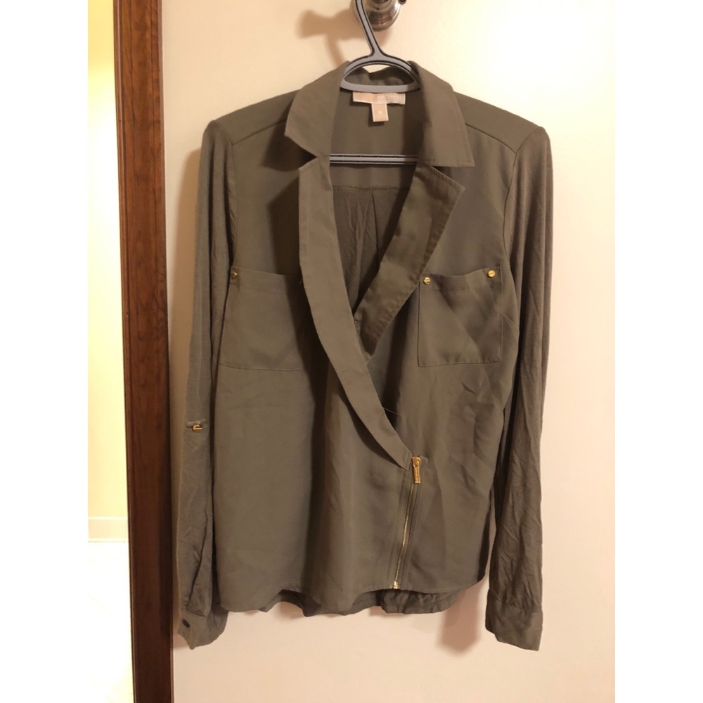 Olive Green Michael Kors Blouse